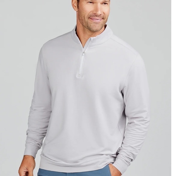 Tasc Other - Tasc Cloud French Terry Quarter Zip 1/4 Pullover Gray Mens Large Golf Organic